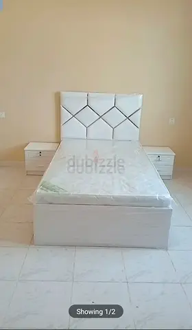 Elegant White Bed Set with Nightstands for Sale