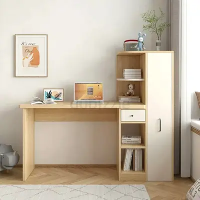 Stylish and Functional Study Desk with Cabinet