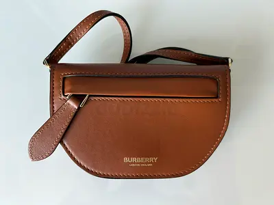 Brown Burberry Leather Crossbody OLYMPIA Bag