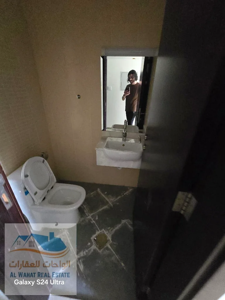For annual rent, third occupant, ultra deluxe finishing, with free maintenance from the owner, Al Jurf 3, close to the exit from Sharjah and Dubai63714439577474114