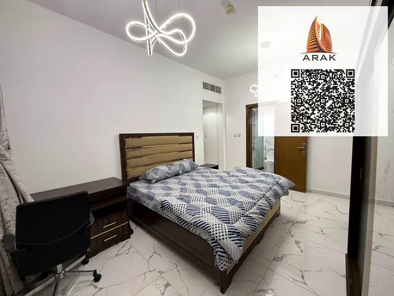 للإيجار – شقة مفروشة بالكامل من غرفتي نوم في برج الواحة – عجمان 🟩 🛋️ غرفتا نوم + صالة | جاهزة للانتقال فورًا | موقع متميز 📍 الموقع: برج الواحة63811472309635111