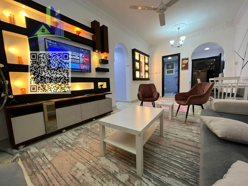 Two rooms and a hall, furnished, VIP - monthly rent - on Sheikh Ammar Street - close to the Saudi German63838025203329112
