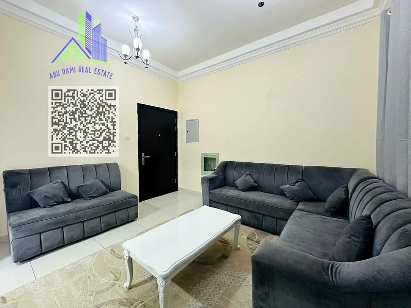 Fully furnished 2-bedroom apartment for monthly rent in Al Rowda 1, Ajman ، New furnishings, two bathrooms, balcony, and central air conditioning63837480045185113