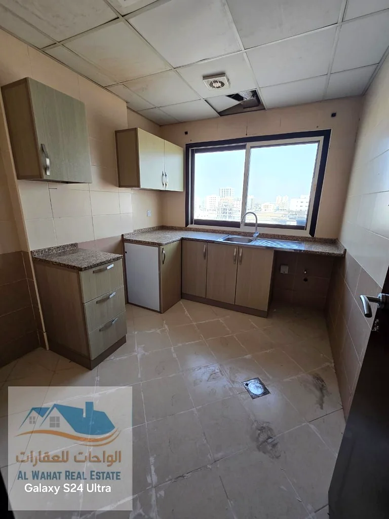 For annual rent, third occupant, ultra deluxe finishing, with free maintenance from the owner, Al Jurf 3, close to the exit from Sharjah and Dubai63714439577474111