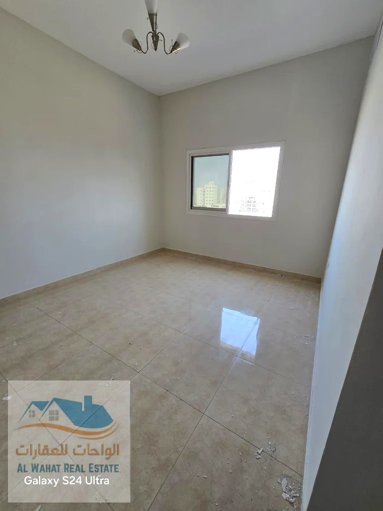 For annual rent, third occupant, ultra deluxe finishing, with free maintenance from the owner, Al Jurf 3, close to the exit from Sharjah and Dubai63714439577474110