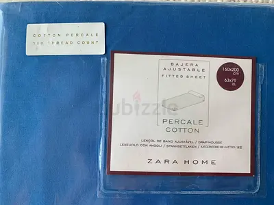 Cozy Cotton Percale Fitted Sheet by Zara Home - 160 Thread Count