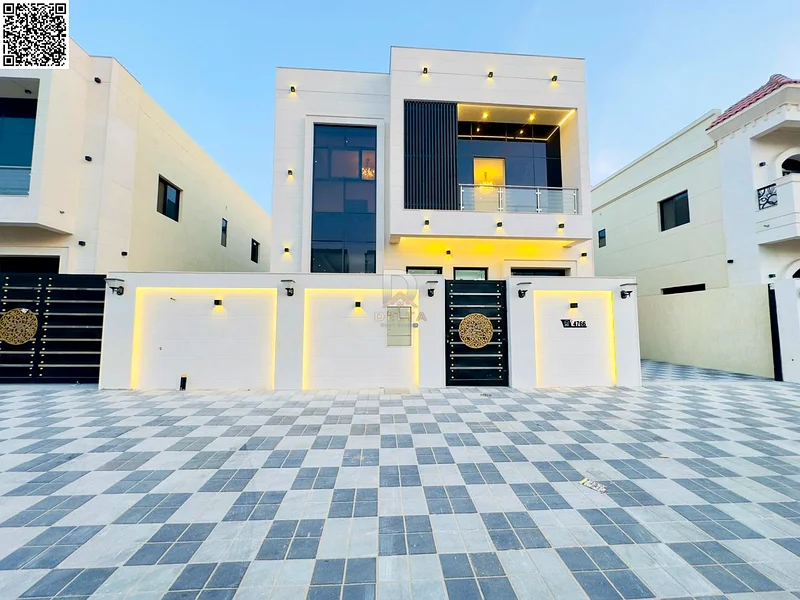 Villa for sale in Al Helio 2, Ajman, 5 master bedrooms with built-in wardrobes, a hall, two halls, and a spacious kitchen63909552285827112