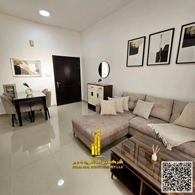 The most luxurious and upscale apartment, one bedroom and a hall with a balcony, a distinctive view, fully furnished, new, very elegant furniture, wit63837559451009112