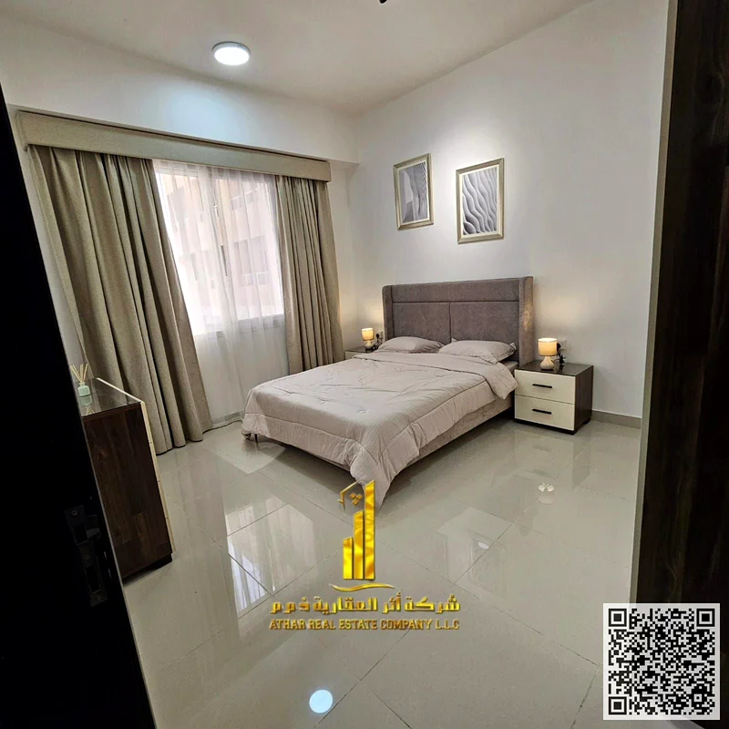 The most luxurious and upscale apartment, one bedroom and a hall with a balcony, a distinctive view, fully furnished, new, very elegant furniture, wit63837559451009113