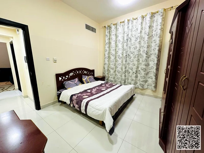 The most luxurious and beautiful two-bedroom apartment, furnished for monthly rent in Ajman, spacious area, VIP furniture, super deluxe finishes63837480035969113
