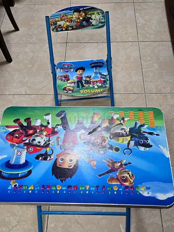 Colorful Kids Study Table and Chair Set (paw patrol price is negotiatable