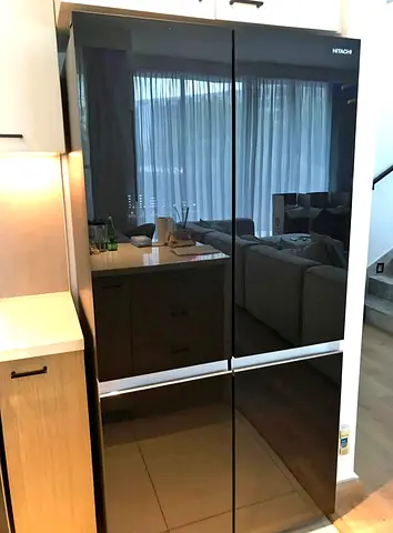 Hitachi French Door Bottom Freezer Refrigerator Black