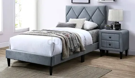 Stylish Grey Fabric Bed for your dream bedroom