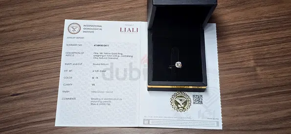 1 Carat Solitaire Diamond Ring in 18K Yellow Gold