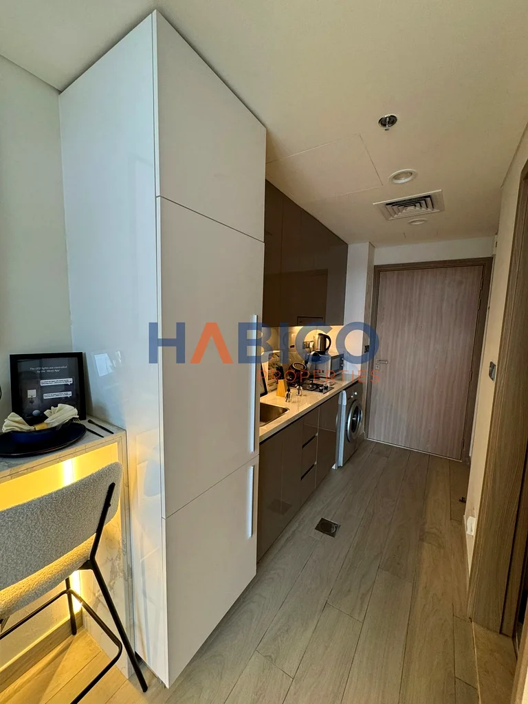 Furnished Studio with Balcony & Burj Khalifa View | Azizi Riviera 33 | Meydan63977296207873114