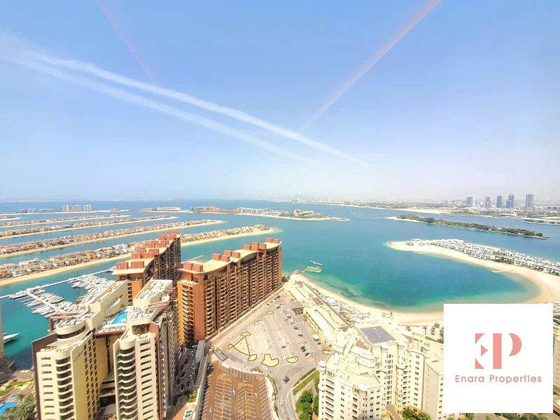 منظر كامل للبحر والنخيل / مفروشة بالكامل / طابق عالي63753055706497110