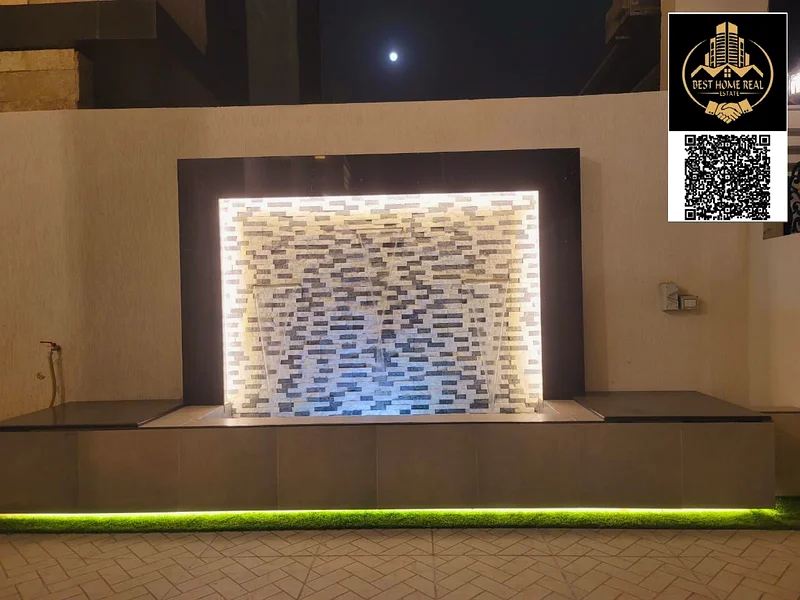 Classic 5 Master Bedroom Villa For Sale In Al Alia, Ajman - Huge Lay Out - Beautiful Entrance With Water Fall63873451055875113