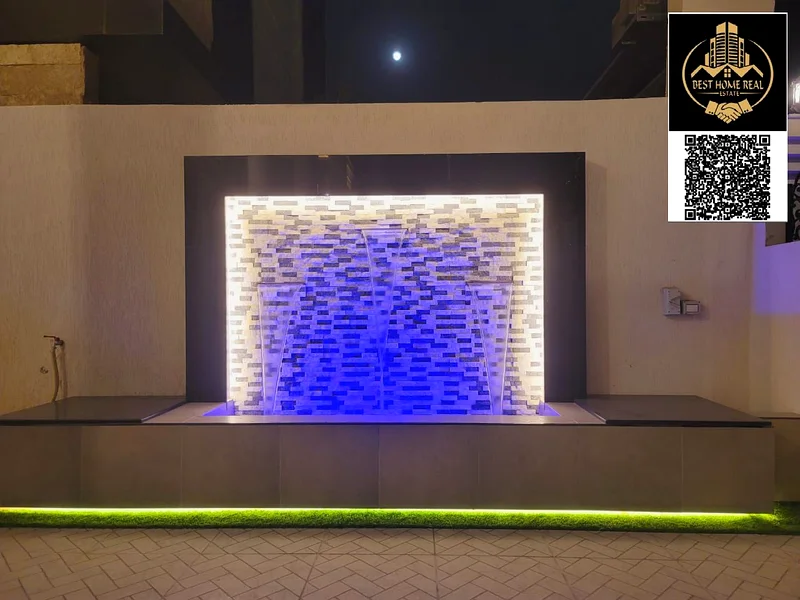Classic 5 Master Bedroom Villa For Sale In Al Alia, Ajman - Huge Lay Out - Beautiful Entrance With Water Fall63873451055875112