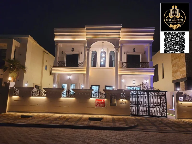 Classic 5 Master Bedroom Villa For Sale In Al Alia, Ajman - Huge Lay Out - Beautiful Entrance With Water Fall63873451055875110
