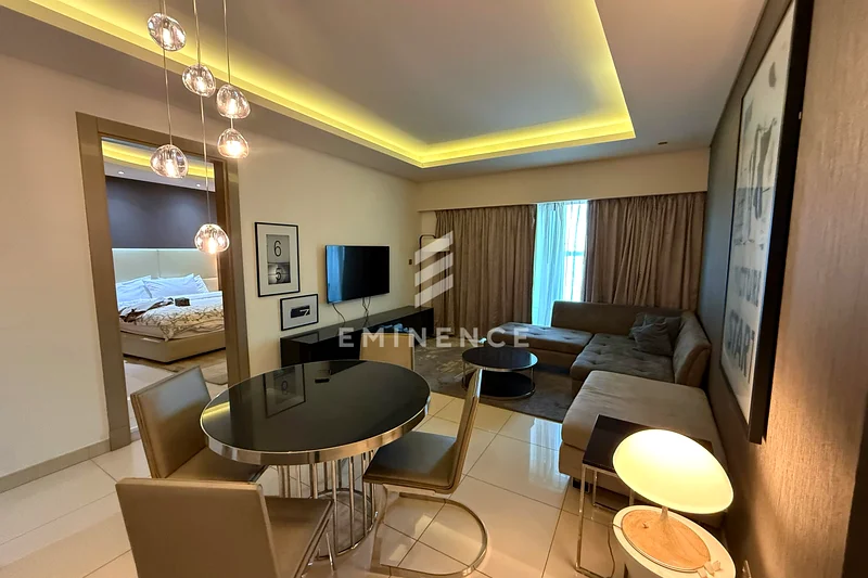 مفروشة بالكامل | معيشة فاخرة | طابق عالي63795532775426111