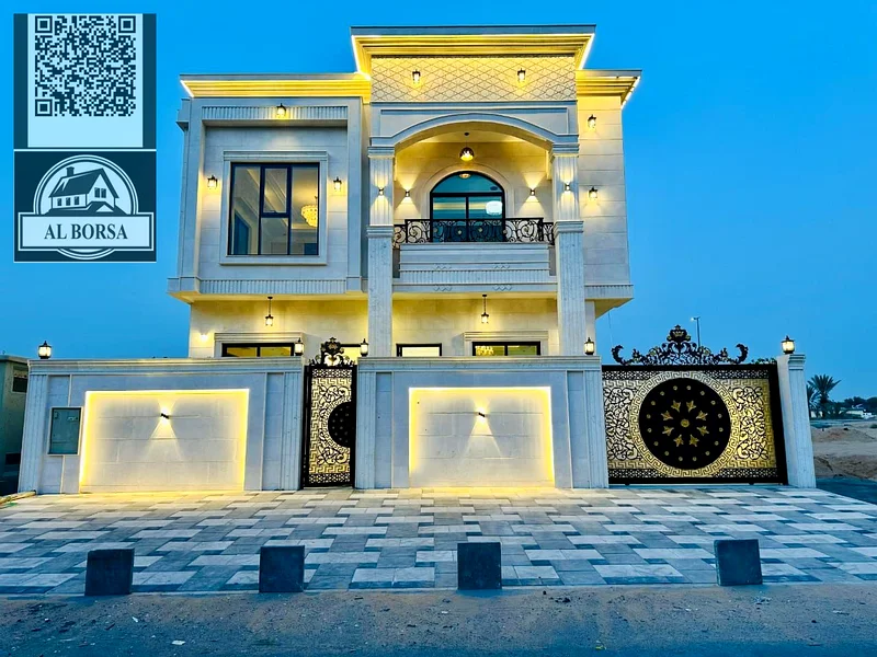 For sale, a classic villa in Al Helio 2, Ajman, with personal finishing, consisting of 5 master bed63911510999937110
