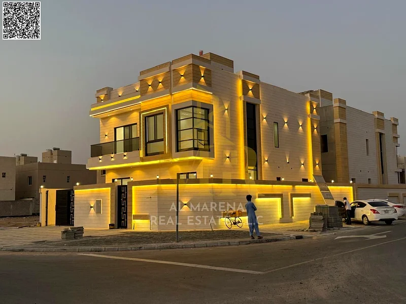 A villa with a price inclusive of registration and ownership fees on the main street, ready for occupancy in the most upscale areas of Ajman. Freehold63913651764867110
