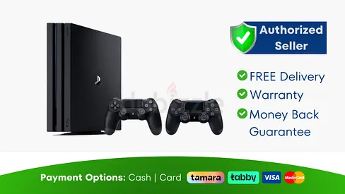 Sony PS4 Pro - 1TB - Black with 2 Controller - PlayStation ● New | Warranty | FREE Delivery | SHJ475
