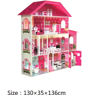 Charming Pink Dollhouse for Imaginative Play