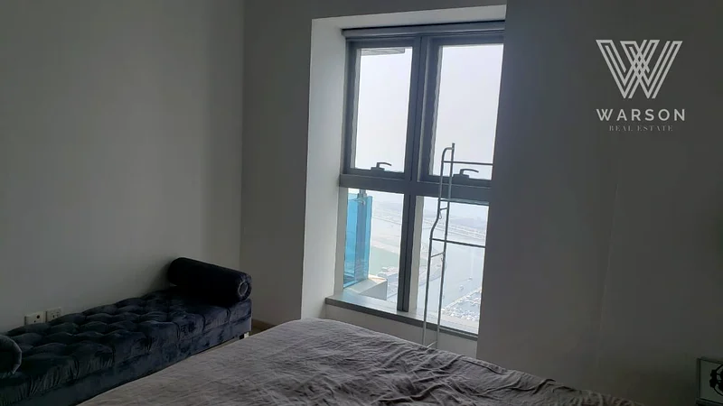 مُفروشة بالكامل | إطلالة على البحر والنخيل | طابق عالي63777538033027112