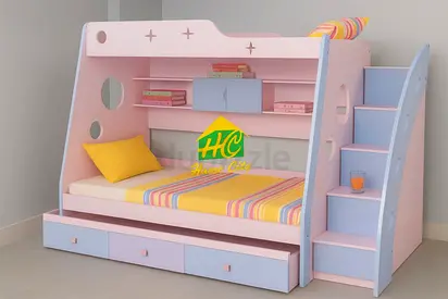Stylish and Functional Kids Bunk Bed with Storage
