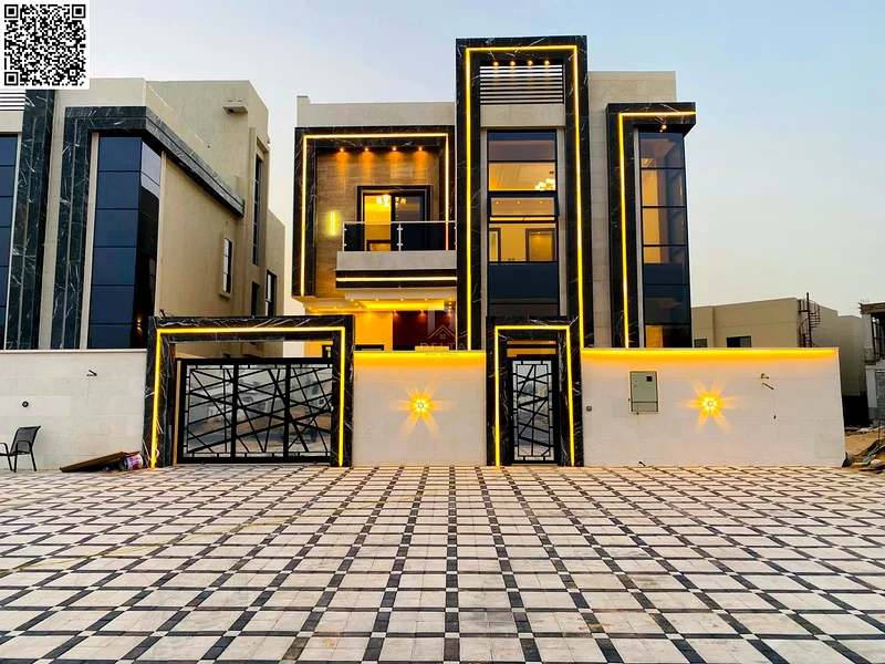 Modern, upscale villa for sale in Al Helio 1 - Ajman. Strategic location close to schools and services | Ready to move in immediately.63892581674883110