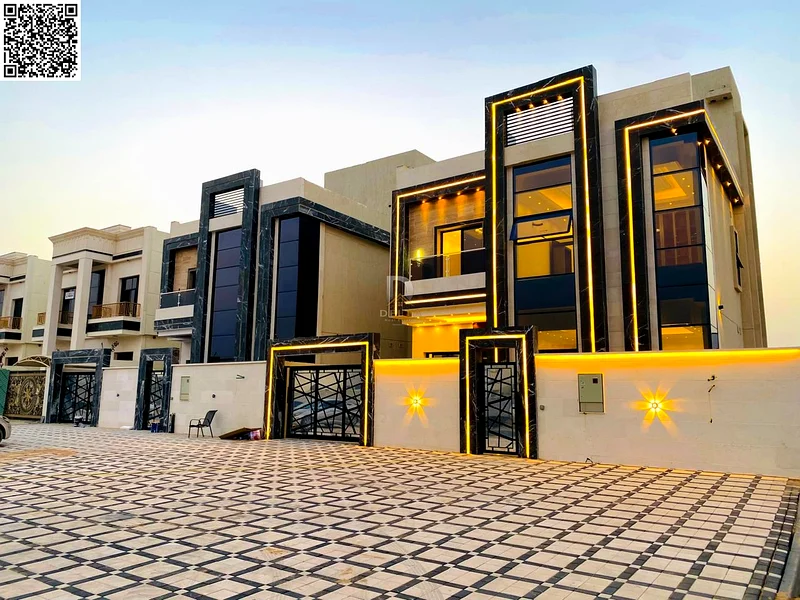 Modern, upscale villa for sale in Al Helio 1 - Ajman. Strategic location close to schools and services | Ready to move in immediately.63892581674883111