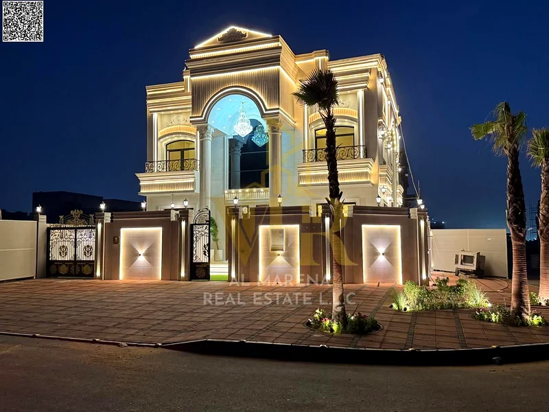 فيلا بسعر يشمل رسوم التسجيل ورسوم الملكية على الشارع الرئيسي، جاهزة للسكن في أكثر مناطق عجمان رقيًا. ملكية حرة63913651669635111