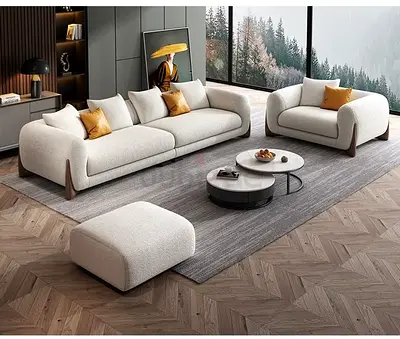 Stylish Modern Sofa Set for Elegant Living Rooms 3+1 Ottoman