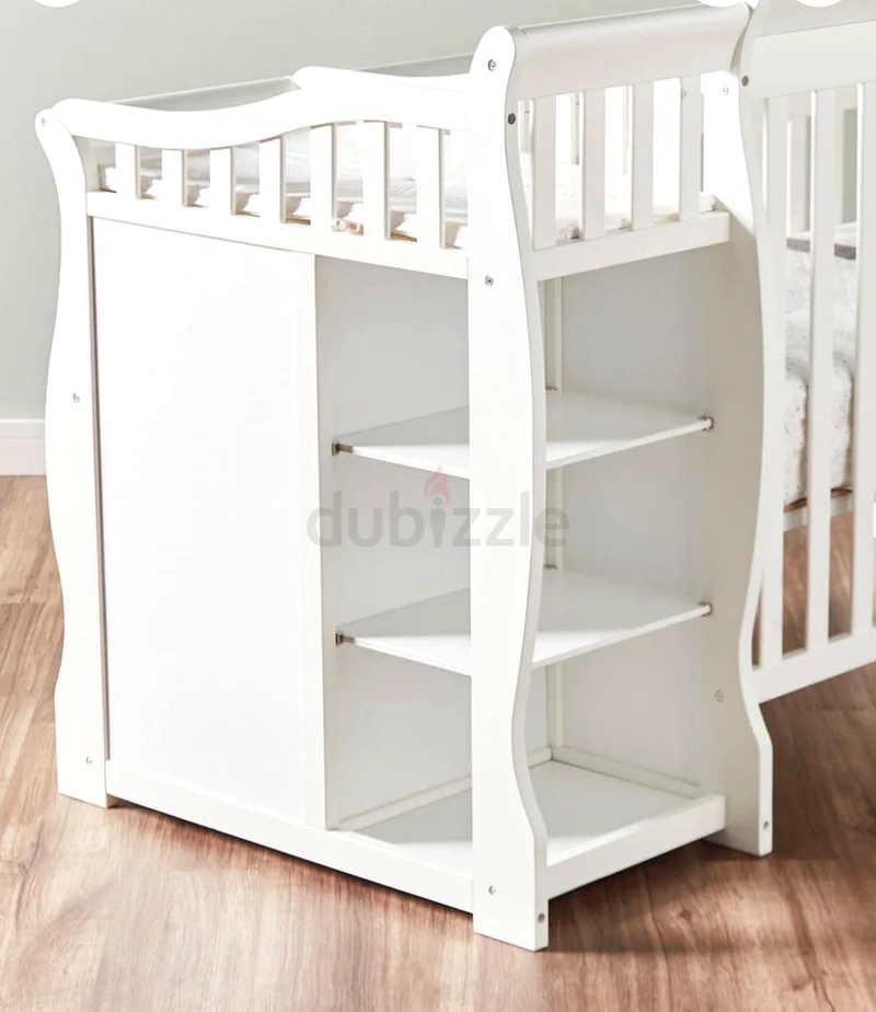 Giggles Jessica 3-in-1 White Wooden Convertible baby Crib with