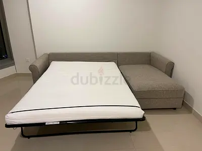 IKEA GRONLID L shape sofa bed with storage beige