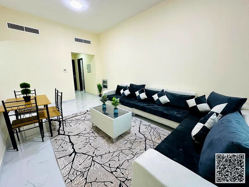 Furnished One-bedroom apartment for monthly rent in Ajman, Al Rashidiya 3 area - near Grand Mall ✔️ All Bills included, elegant and tidy furniture63838223062658112