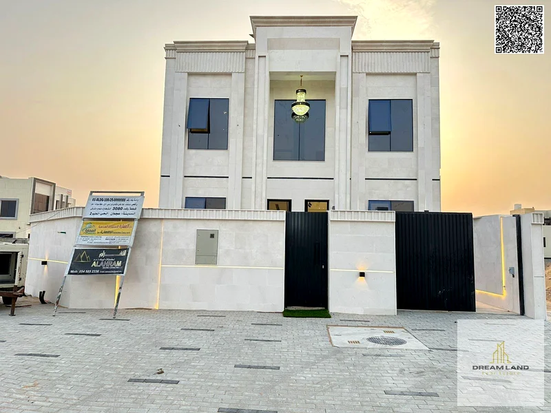 For sale - Corner villa in Al Helio 2 - Ajman | Two floors | 4 master bedrooms | Majlis and hall with sinks | Modern kitchen | Courtyard | All inclusi63910644940545110