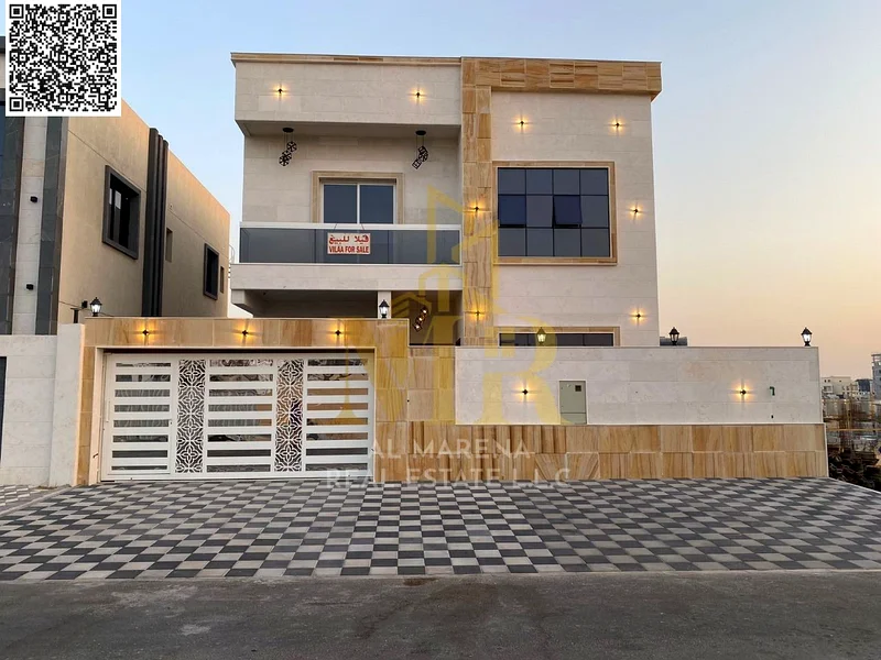 🏡 For Sale | Modern Villa in Al Helio 2 – Ajman | Next to Mosque | 2 Floors | 5 Master Bedrooms | Majlis + Living Room with Wash Area | Modern Kitche63910417312641110