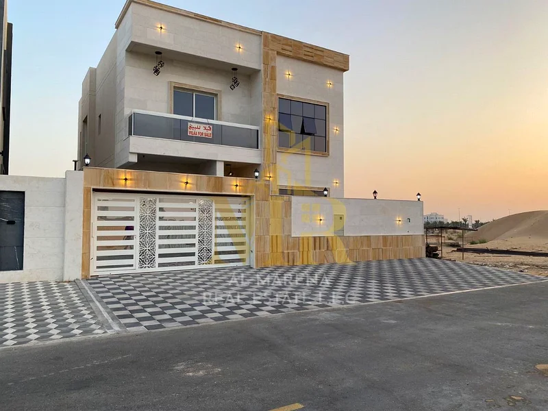 🏡 For Sale | Modern Villa in Al Helio 2 – Ajman | Next to Mosque | 2 Floors | 5 Master Bedrooms | Majlis + Living Room with Wash Area | Modern Kitche63910417312641112