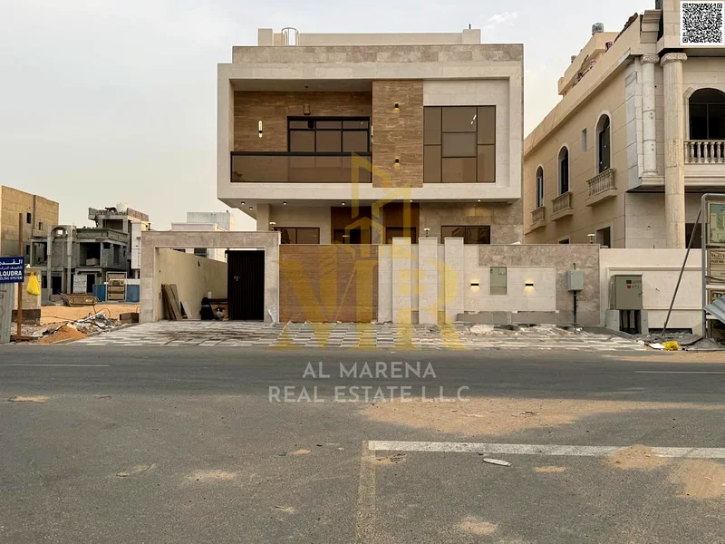 A villa with a price including registration and ownership fees on the main street, ready for occupancy in the most upscale areas of Ajman, freehold fo63883873964801112