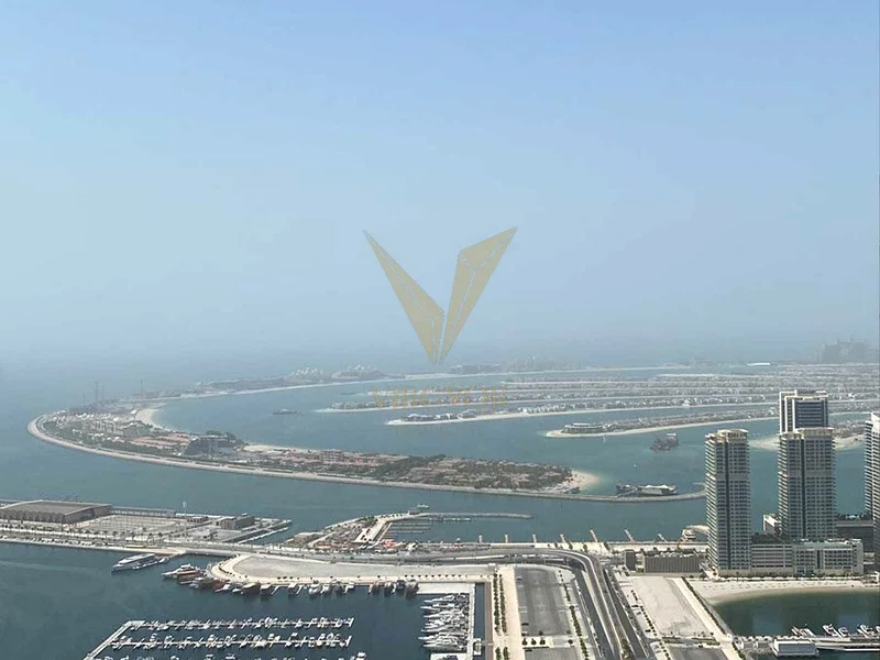 منظر على النخيل والمارينا - طابق عالي - مؤثث63777341730818110