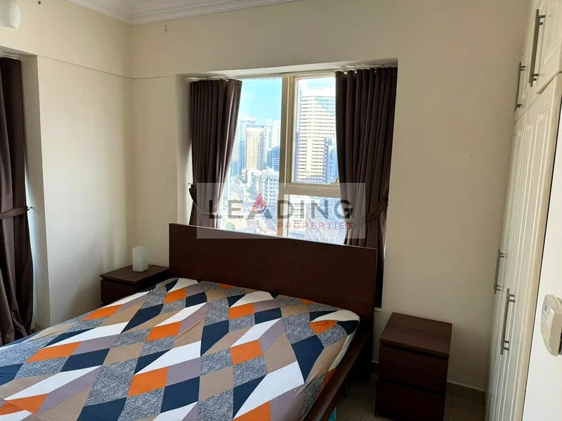 شقة مفروشة بالكامل بغرفة نوم واحدة وإطلالة على المارينا في طابق علوي قرب المترو63774514486529111