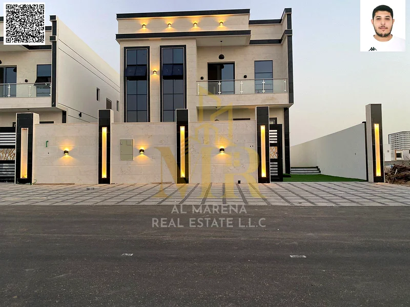 At an all-inclusive price, own a villa in Ajman, first resident, freehold, central air conditioning, super deluxe finishing, close to all services and63911300498689112