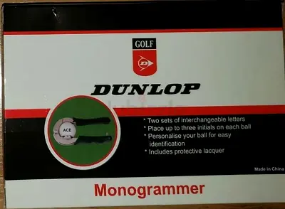 DUNLOP GOLF BALL MONAGRAMMER- NEW