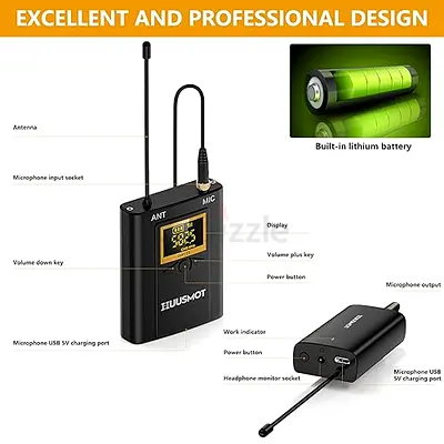 HUUSMOT Wireless Lavalier Microphone System