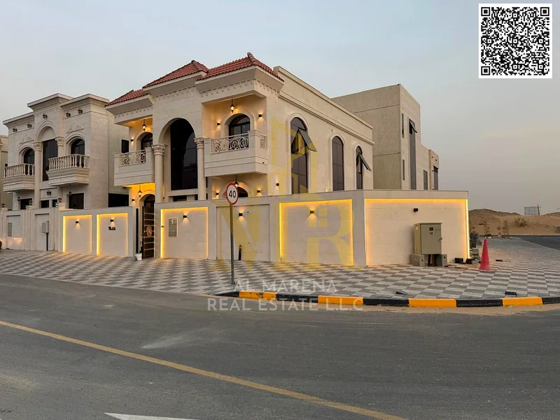 🏡 Luxury Villa for Sale in Al Helio 2 – Ajman | Corner on Two Streets | 2 Floors | 5 Master Bedrooms | Majlis + Living Room with Wash Area | Private63910979158273110