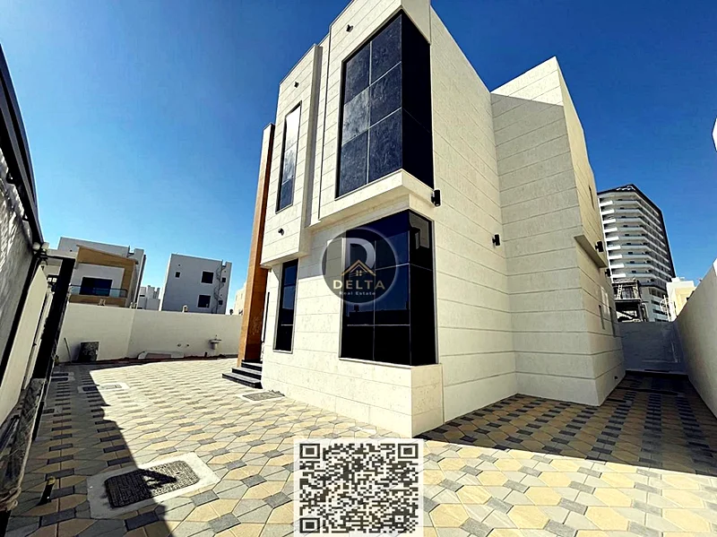 For sale, a corner villa, 5 super deluxe corner rooms, ground and first floor, for sale in 📍Al Helio, Ajman, opposite Fam Tower - freehold63910205891843114