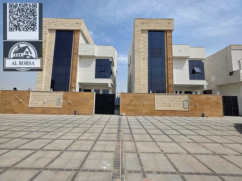 🏡 For sale a villa in Al Helio, Ajman, 5 master bedrooms, maid's rooms, two halls, a council, a swimming pool and a roof, freehold for all nationalit63911300359683110