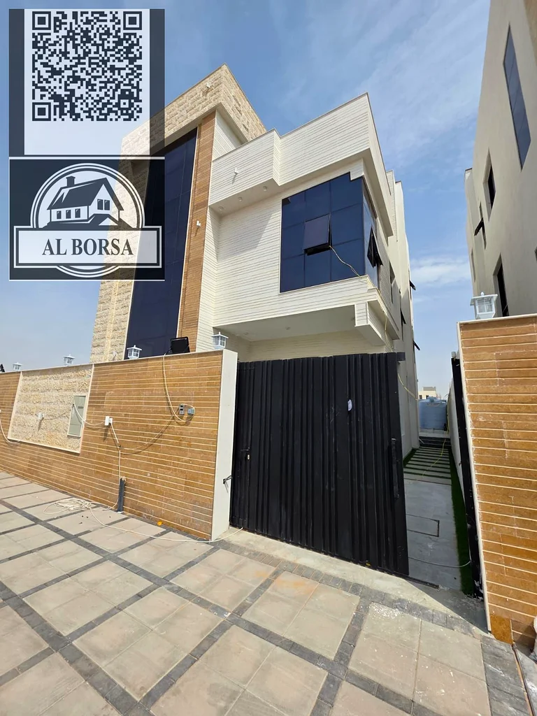🏡 For sale a villa in Al Helio, Ajman, 5 master bedrooms, maid's rooms, two halls, a council, a swimming pool and a roof, freehold for all nationalit63911300359683112